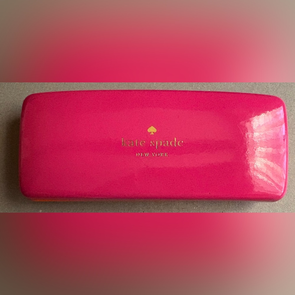 Kate Spade New York Women's Pink and Orange Glasses Case